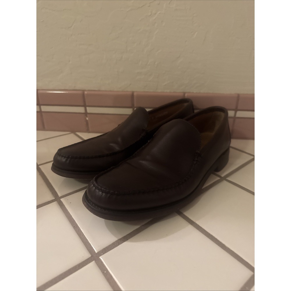 Sebago‎ Men's Leather Loafers 10B Brown Classic Moc Toe Slip On Dress Shoes